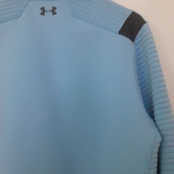 Under Armour Woman's Quarter Zip Woman's Coldgear Blue Medium Long Sleeve Top - Picture 6 of 7